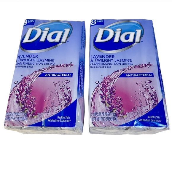 16 Bars Dial LAVENDER & TWILIGHT JASMINE Soap Antibacterial Deodorant Non-Drying - Picture 1 of 7